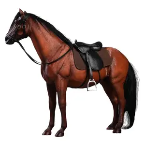 JXK Hanover Resin Black Horse Decorations, Home Décor Horse Statue for Desktops, Durable Polyresin with Intricate Details for Horse Lovers