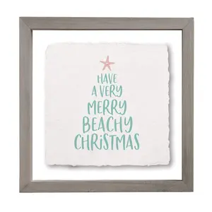 Sincere Surroundings 10" Merry Beachy Christmas Floating Frame