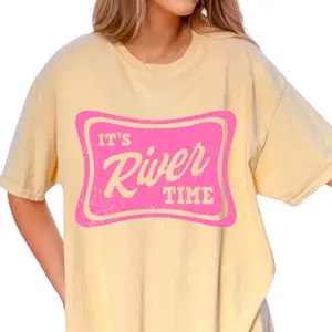IT'S RIVER TIME Shirt ~ Unisex Apparel Relaxed Fit Printed In The USA Clothing Womenswear Casual Comfort Cotton