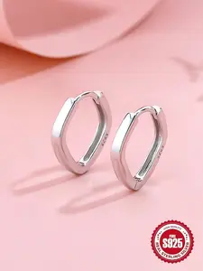 S925 Sterling Silver Hoop Earrings & Water Drop Stud Earrings, Elegant Jewelry Set with Rose Gift Box for Women, Trendy All-match, Versatile Earrings & Exquisite Jewelry for Birthday Gift
