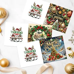 6-Piece Christmas Diamond Painting Card Set, DIY Irregular Shaped Gem Art Postcards, High-Quality Craft Paper, Perfect Holiday Gift