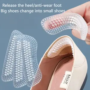 Heel Stickers Anti-slip Shoes Invisible Height Increase Pads Silicone Foot Mask Moisturizing Repair Blisters Cushion Unisex 4 Sizes for High Heels Loafers & Sneakers - Footwear, Bedroom