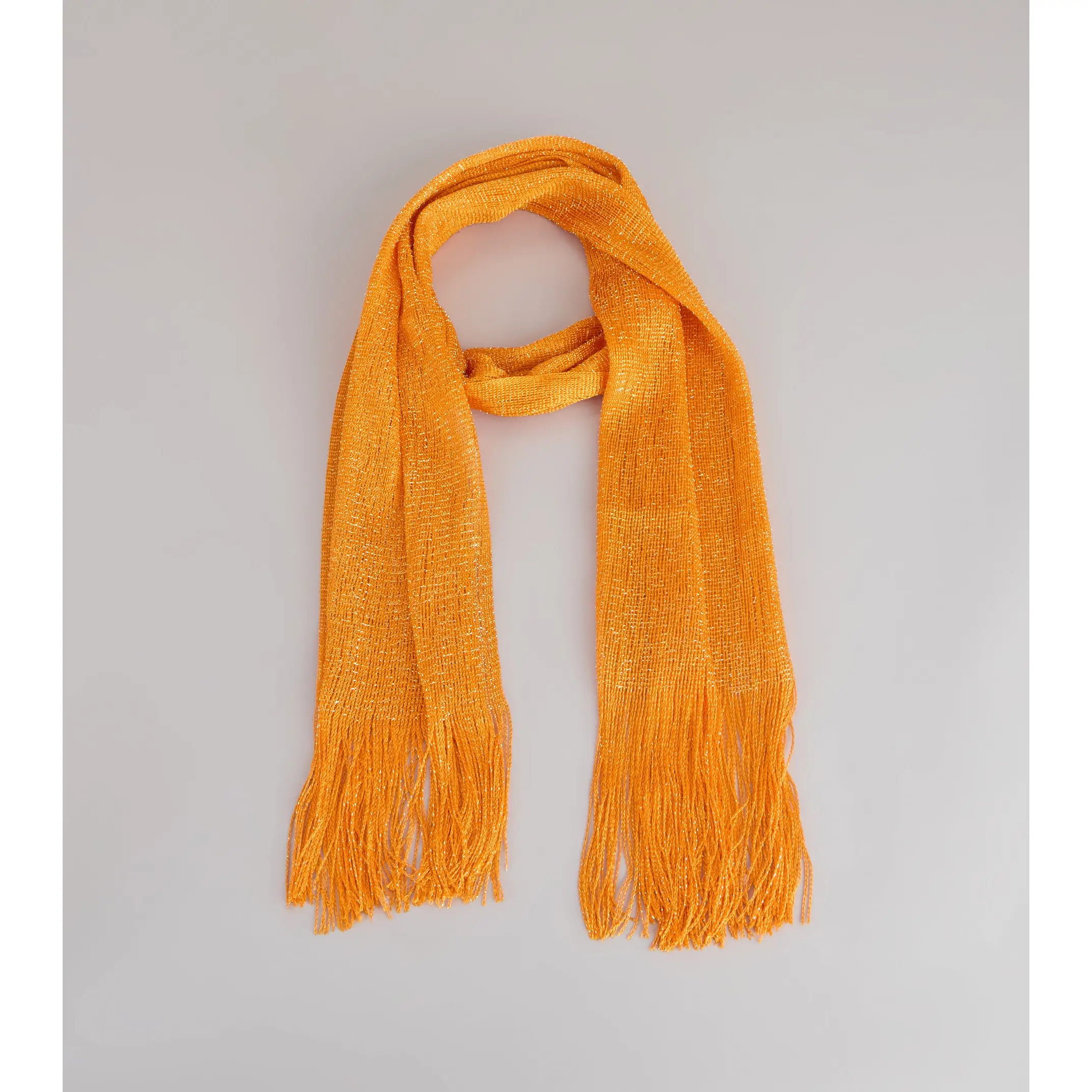 Soft Glow Lurex Fringe Scarf