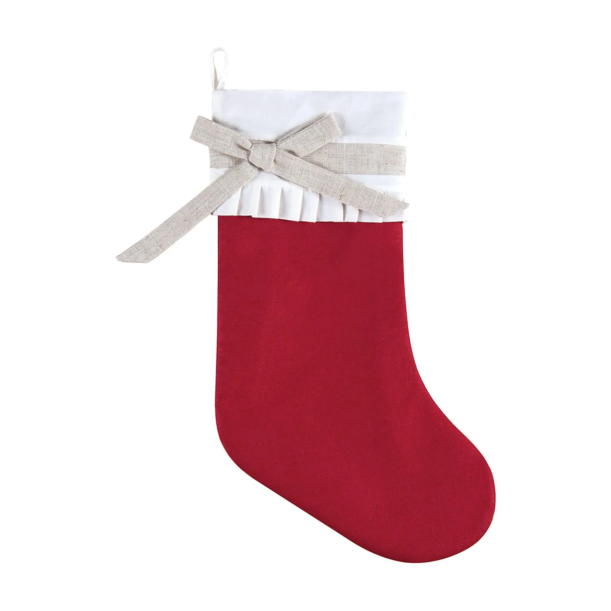 C&F Home Red Linen Holiday Stocking C&F Home Red Linen Holiday Stocking
