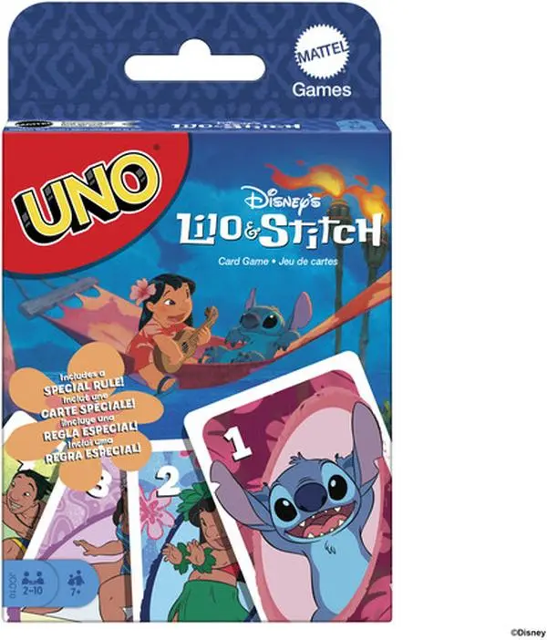 Uno Disney's Lilo & Stitch Collectible Card Game - Themed Party Card Game with Special Rules, Match Color/Number Tabletop Activity for Toys & Hobbies Enthusiasts
