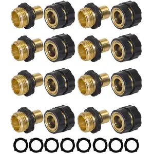 Garden Hose Quick Connect Solid Quick Connector Garden Hose Fitting Water Hose Connectors Garden Hose Disconnect 3/4 inch GHT