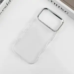 Transparent Water-Ripple Case for iPhone Samsung 17Pro Max Air 16Plus 15 14 13 12 Galaxy S26 S25 S24 S23 S22 A71 A56 A55 A54 A53 A52 cases, Protection Durable Phone Cases, Protective Silicone Cover, Tuff iPhone Cases for Everyone.JN22