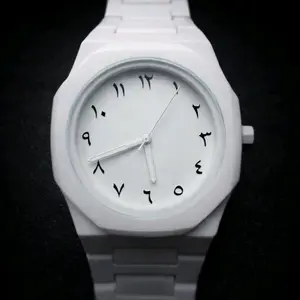 Vantique Luxury Watch Set (Ice White) Includes Gold&Silver Rope Bracelets