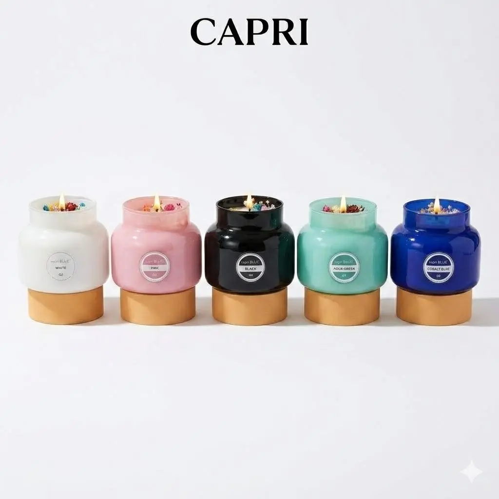 Aesthetic Volcano Scented Candles - Luxury Glass Jar, Premium Soy Wax Blend, 5-Color Options, Ideal Home Scent Gift for Home Decor