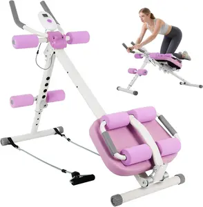 Ab Workout Equipment Abdominal Trainer, Adjustable Ab Machine at Home Gym, Foldable Abdominal Exercise Machine, Core & Ab Trainer Machine for Stomach Workout