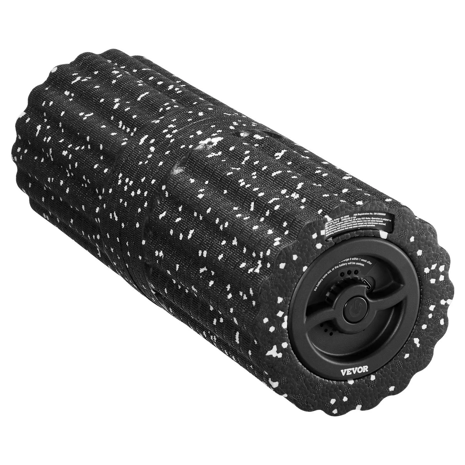 Rechargeable Electric Vibrating Foam Roller with 2-in-1 Design, 4 Vibrating Intensities, Durable ABS, Boosting Circulation, Easing Pain – New Year's Day Gift for Home Fitness Recovery
