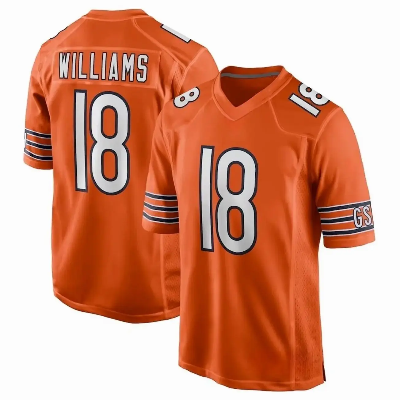 Unisex Football inspired by Chicago Williams 18 Alternate Player Game Jersey - Orange