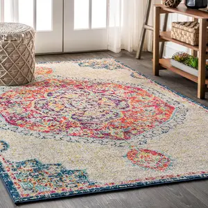 JONATHAN Y Imara Bohemian Flair Boho Vintage Medallion Indoor Area Rug; for Living Room, Kitchen, Bedroom, Dining Room, Office