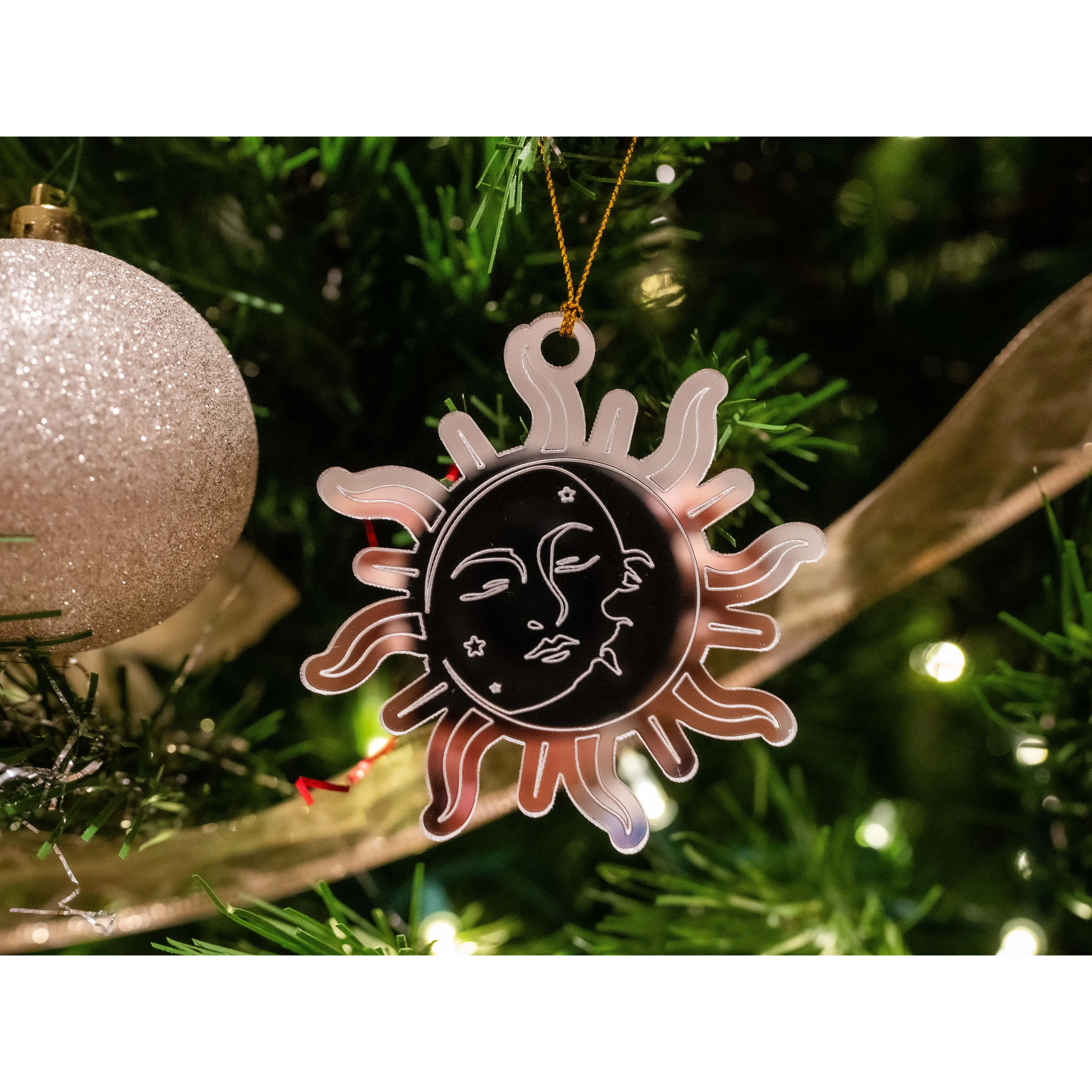 Sun and Moon Star and Crescent Folklore Ornament