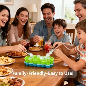 Honeycomb Silicone Ice Tray - 37 Grids Hexagonal Ice Cube Mold For Perfectly Shaped Ice Cubes And Ice Balls