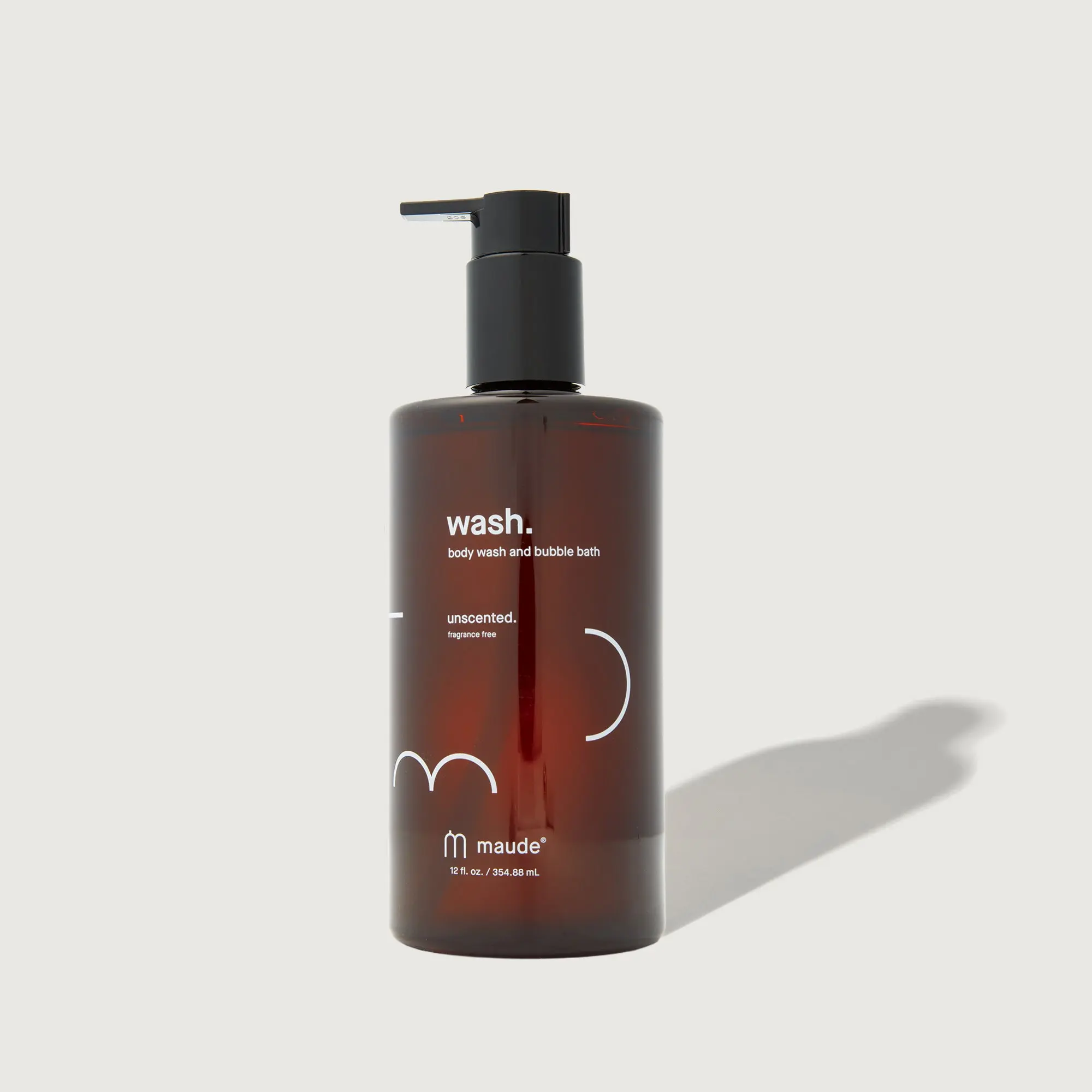 maude Wash Fragrance Free - Unscented pH Balanced Moisturizing Body Wash + Bubble Bath with Smoothing Niacinamide + Aloe - Relaxing Self Care Gifts - Fragrance-Free (12 oz)