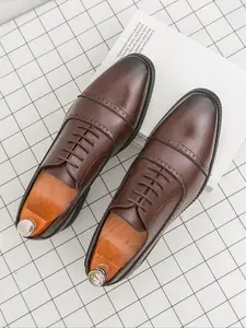 Men's Casual PU Leather Shoes, Versatile Business Footwear, Ideal for Office & Formal Occasions, All-Season Wearable Design, Business Style Shoes