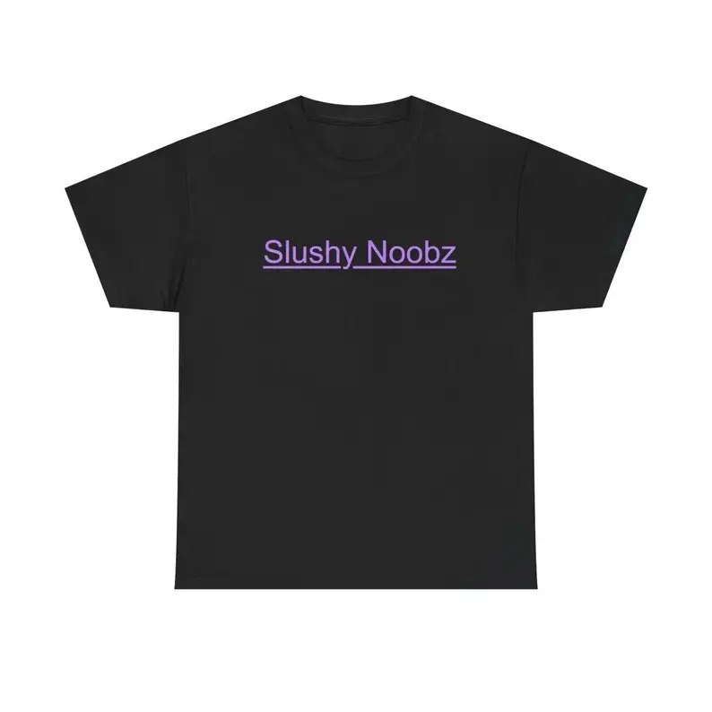 [SALE UP TO 40%] Slushy Noobz Unisex Heavy Cotton Tee, Casual T-Shirt, Gaming Apparel, Relaxed, Slushynoobz merch T-Shirt Fabric Fit Trending Tshirt UNISEX T_SHIRT,  TOP TRENDING T_SHIRT