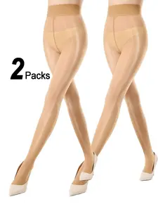2 Pairs Women's Shiny Leggings, Glossy Oil-Shine Tights, High-Waisted Ultra-Shiny Sheer Oil-Shine Shaping Tight
