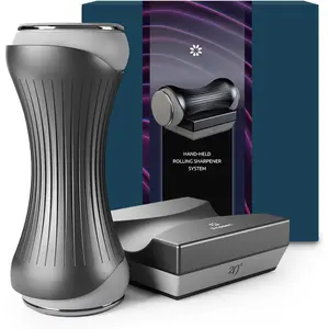 Rolling  Sharpener Kit,  Alloy  Sharpening System with  Base,  4 Sharpening Angles  Sharpener Set with Industry  for  Chef and Kitchen