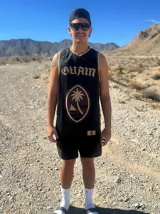 Guam Old English Sublimated Basketball Jersey