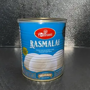 Haldiram’s Rasmalai - Soaked Creamy Dumplings in Rose-Sweetened Sugar Syrup - Made in India