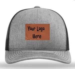 Personalized Leather Patch Hats Any design and logo you wish