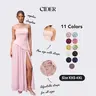 Cider Elegant Vacation Bandeau Dress for Beach Holiday, Sexy Lace Up Maxi Dresses, Ladies Sundress with Scarf, Party Gowns