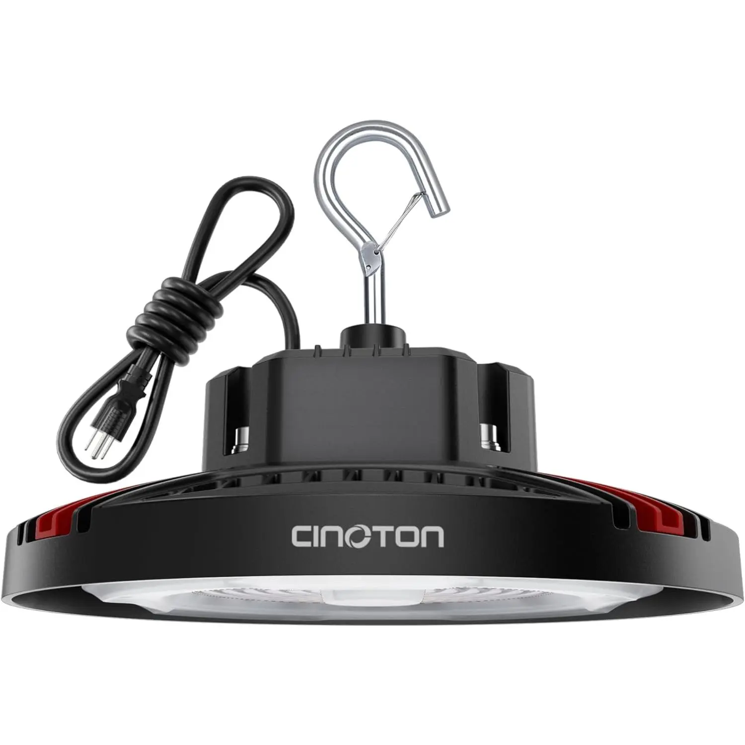 CINOTON 160W UFO LED High Bay Light, Aluminum LED Shop Lights with 24000LM, 5000K Commercial Bay Lighting for Warehouse Garage Workshop Factory, 6' Cable & Safety Rope, ETL Listed 1 Pack