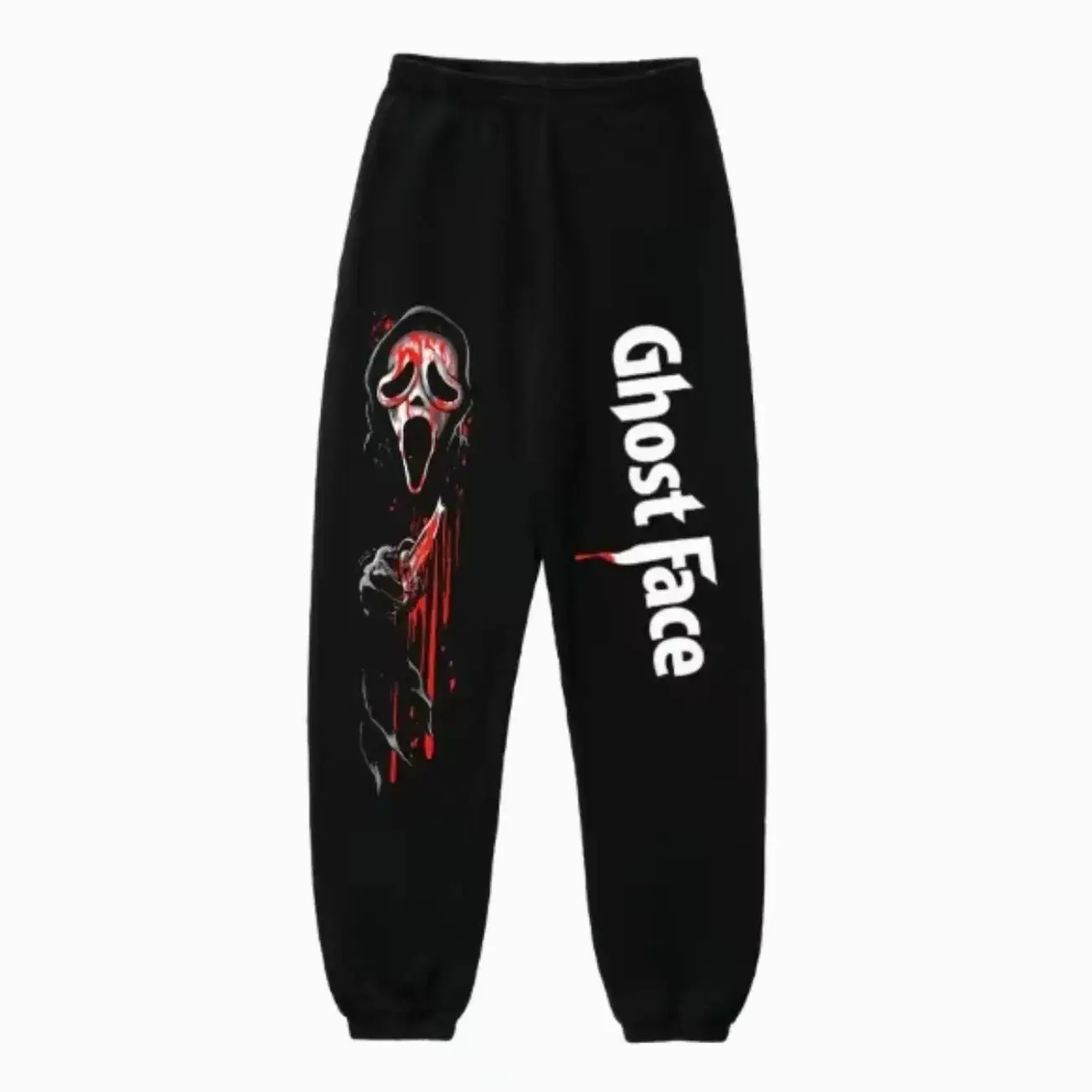 Vintage GhostFace Horror Sweatpants, Scary Halloween Joggers Pants, Retro Horror Graphic Pants, Unisex Streetwear Lounge Pants, Cozy Gift