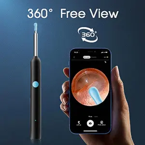 Ear Wax Removal - Ear Canal Cleaner with 1080P Camera - Rechargeable & Washable Ear Camera for iOS Android - Earwax Picker