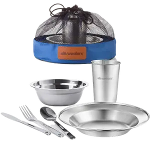 Stainless Steel Camping Messware Dish Set
