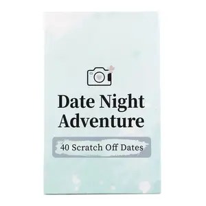 1 Box(40-cards) Romantic 40 Date Ideas for Couples Date Night - Unique Scratch Off Date Night Card Games Gifts for Boyfriend Girlfriend Romantic Newlywed and Wedding Anniversary Couples Gifts for Him Bride 1 Box