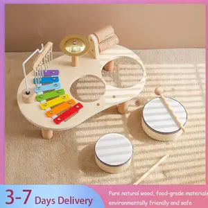 Educational Toys Wooden Bells Musical Toys Xylophone Birthday Gifts Music Table Toys