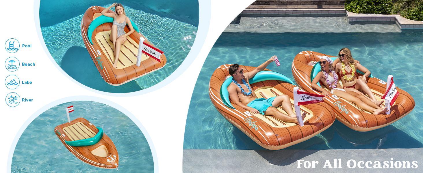 JOYIN Giant Boat Float with Cooler - Inflatable Boat Funny Pool Floats Raft with Reinforced Cooler, Lounge Floaties Beach Lake Toys Fun in Summer Swimming Pool Party Decorations for Kids & AdultsDealsForYouDays JOYIN Giant Boat Float with Cooler - Inflatable Boat Funny Pool Floats Raft with Reinforced Cooler, Lounge Floaties Beach Lake Toys Fun in Summer Swimming Pool Party Decorations for Kids & AdultsDealsForYouDays