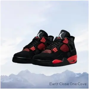 Retro black and red casual sports versatile durable and comfortable basketball shoes