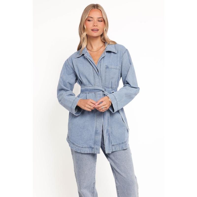 Donovan Denim Tie Jacket - Light Denim