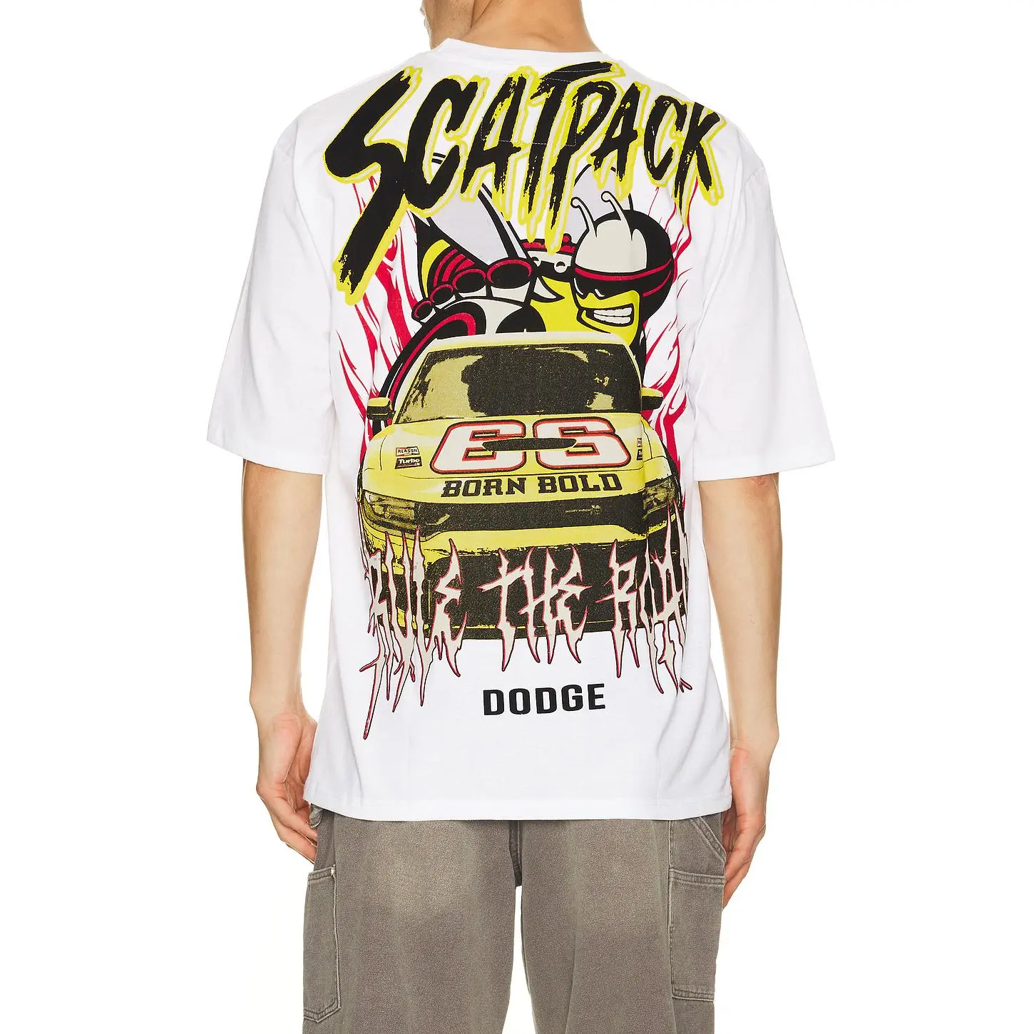 REASON Dodge Scatpack Tee in White