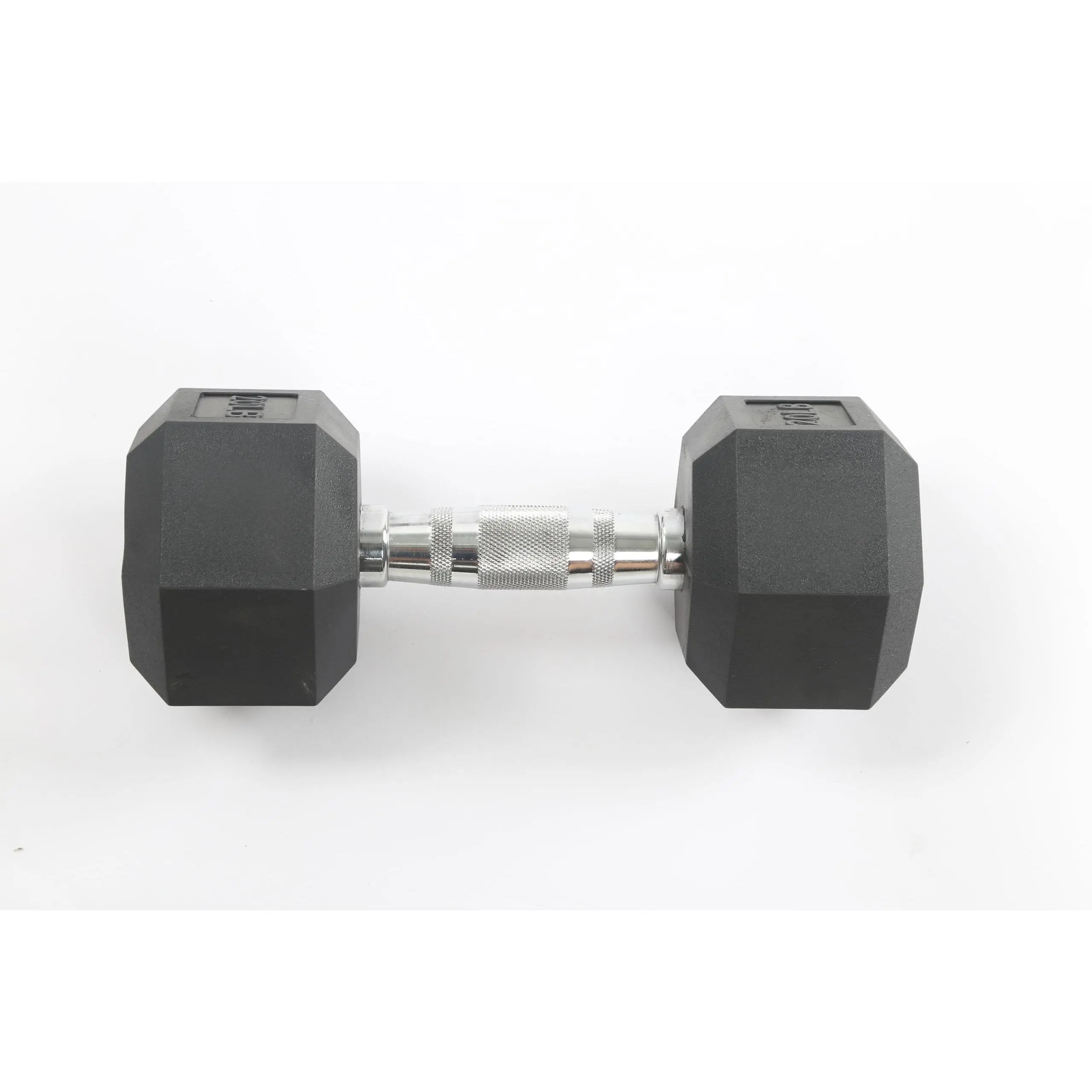 High quality hexagonal dumbbell set - PVC and rubber coated cast iron, roll resistant, embossed anti slip grip, odorless and durable - home gym strength training fixed free weight -100 pound set (20LB x2, 30LB x2)