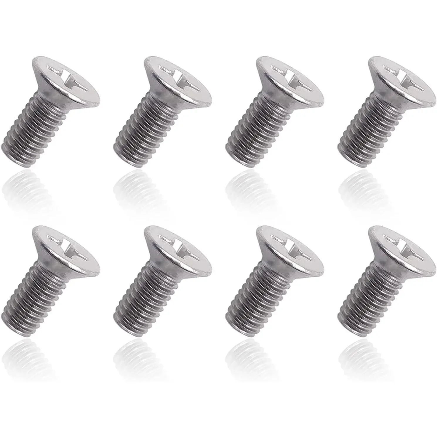 8PCS High Quality Corrosion-Proof Stainless Steel Retaining Screws (Part 936-000-601-40-H) - Tight Tolerance, Rotor Retention for Brake Work, High Cost Performance, Universal Fit for Acura Pilot, Acura Element, Honda, Kia, Hyundai Models