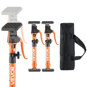 VEVOR 2-Pack Carbon Steel Cabinet Jack Support Poles, 15.75-23.6 in Telescopic Rods with Floor Grips, Adjustable 3rd Hand System, 220 lbs Capacity for Cabinet Installation, Drywall Lifting
