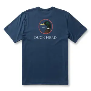 Duck Head Logo T-Shirt in Dark Indigo