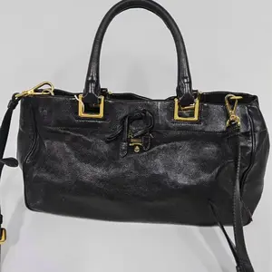 Pre-owned france Crossbody Bags PRADA Black and gold handbag/crossbody bag（SZ 02021）