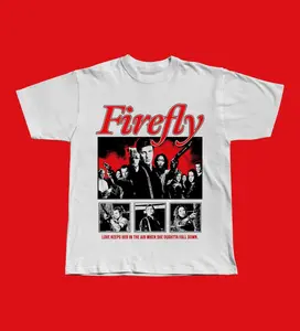 Firefly TV Series T-Shirt, Serenity Crew Graphic Tee, Space Western Fan Apparel