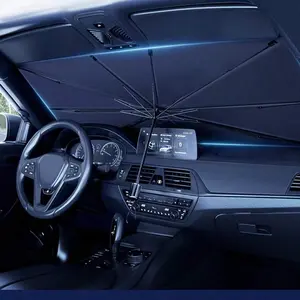 Foldable Car Windshield Sun Shade Umbrella, UV Protection Heat Insulation Car Sunshade, Easy Install Front Window Sun Visor, Universal Fit for Cars, SUVs, Trucks, Keeps Vehicle Cool, Windshield Shade Cover, Car Sunshades For Windshield