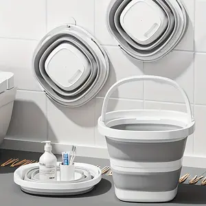 1pc Collapsible Bucket Portable Utility Style Large Capacity Foldable Space-Saving Tub for Camping Fishing Car Washing Cleaning Laundry & Home Storage