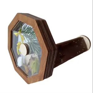 Wooden Flower Pattern Honeycomb Design Kaleidoscope, Outdoor Kaleidoscope, DIY Kaleidoscope for Outdoor Sports, Sports & Outdoor Accessories