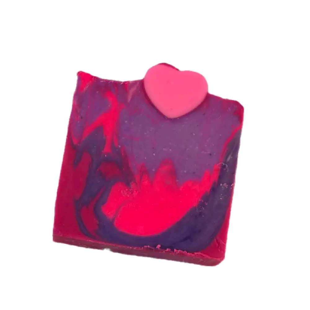 Loving Spell Organic Cold Process Swirl Soap with Frosting. Handmade All Natural Handcrafted Soap. Cute Swirl Soap Bar. Moisturizing Body Wash