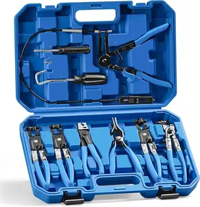 9PCS Hose Clamp Pliers, Automotive Multi-Handle Precision Tools for Clamping and Disconnecting, Suitable for Removing Clamps on Car Cooling Systems and Hoses