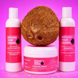 Coconut Curl Cream System | Shampoo, Leave-in & Cream | Vanilla Lavender Scent